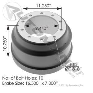 1516708 - Brake Drum 16.5 X 7.0