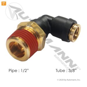 17712C696D - PLC Swivel Male Elbow DOT 3/8IN X 1/2IN