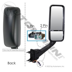 56359019 - Kenworth Mirror Assy RH Black