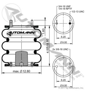 ABSP3B22R8018 - Air Spring Triple Convoluted
