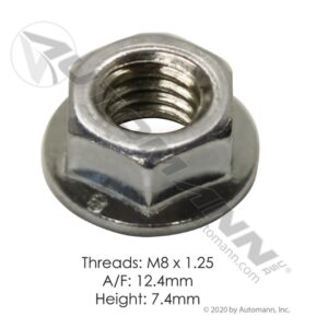 FLNC8MM - Flanged Lock Nut 8MM X 1.25